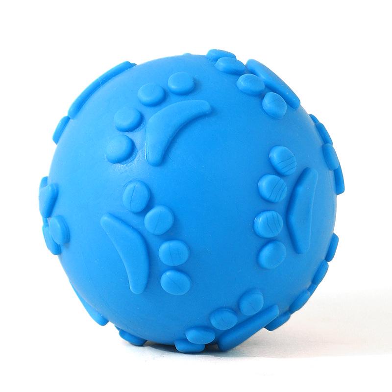 Pet Toy: Durable Footprint Ball for Dogs - Bite-Resistant, Chew-Friendly, Squeaky Toy
