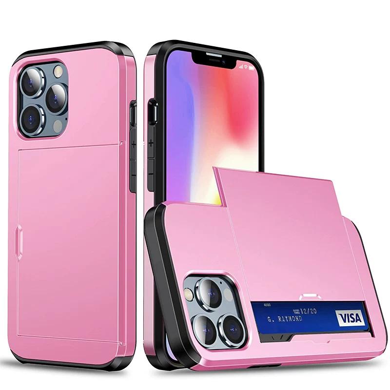 Push cover Apple 16 mobile phone case is suitable for iPhone17pro card 14 protective cover 13 anti-drop SE3 business anti-drop 13pro all-inclusive