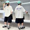 Boys' Summer Dress Set 2026 New Mid University Boys' Summer Polo Short Sleeve Children's Thin Two Piece Set