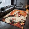 1pc Japanese Fox - Cute Fox & Kitsune Motifs, Machine-Washable Soft Rug Suitable For, Bedroom, Entryway - Non-Slip Backing, Compact, Ideal Gift