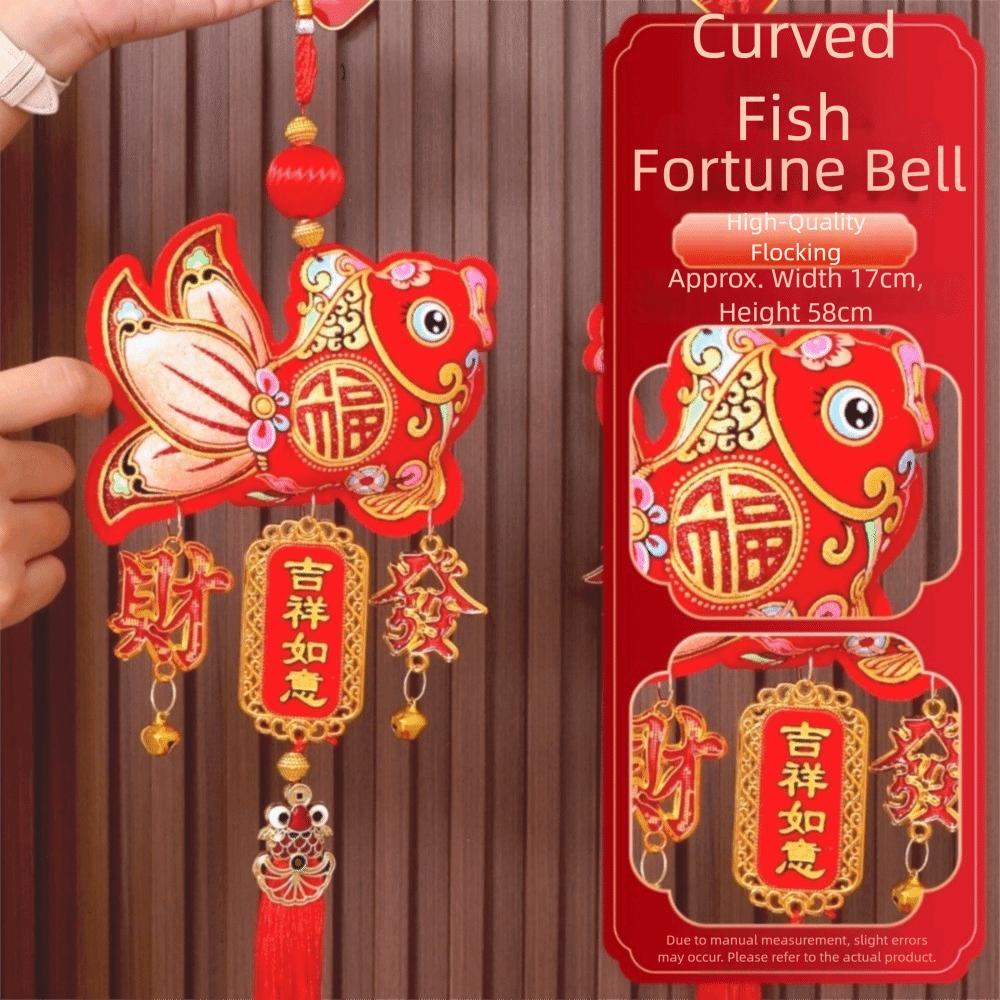 Hanging New Year Fish Pendant Chinese New Year Spring Festival Ornament  Living Room