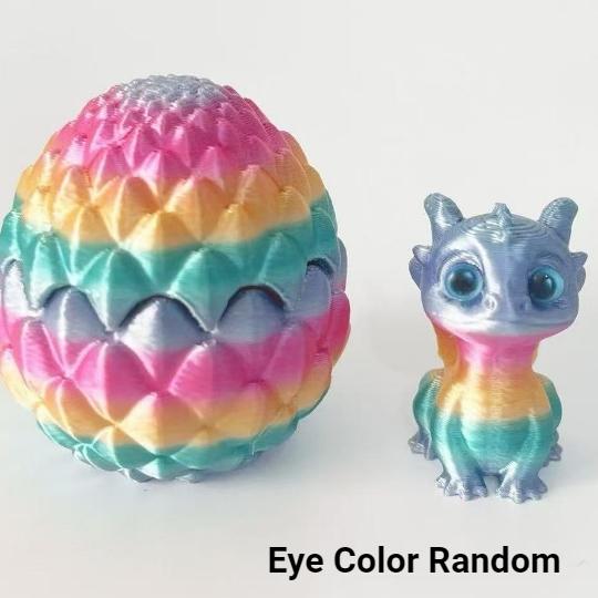 3D Printed Dragon Egg Figures Animal Toys MIni Dragon Fidget Toys Simulation Eyes Home Accessories Desktop Decor Kids Toys Gifts