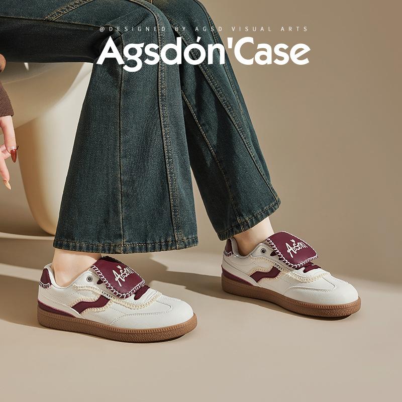 Augustine flip cover German training shoes women's 2025 new summer casual flat Forrest Gump board shoes sports white shoes