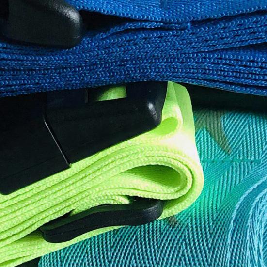 3 Kadranlı Şifreli Bagaj Kayışları Ayarlanabilir Ağır Hizmet Tipi Valiz Kemeri Yüksek Görünürlüklü Seyahat Aksesuarı