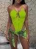 High Cut Sexy Women One Piece Swimsuit Thong Female Swimwear 3 Pieces Monokini Bandage Bathing Suit Swimming Suit Beachwear