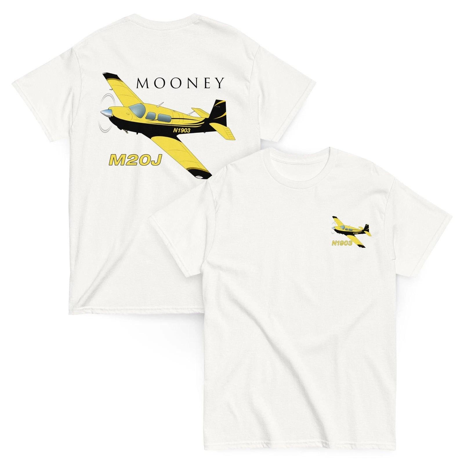 

Mooney M20J Airplane T-shirt - Personalized with Your N# - Back & Front 2XL