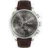 1513476 Cronógrafo com Pulseira de Couro Marrom Relógio Masculino