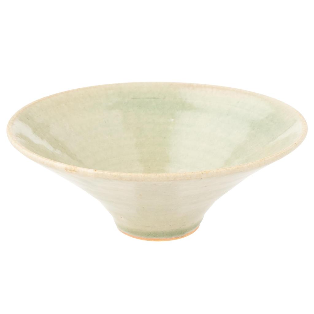 Marui Pottery Shigaraki Ware Hechimon Diameter White Glass Ivory Bowl/Plate, approx. 15cm, MR-3-4114
