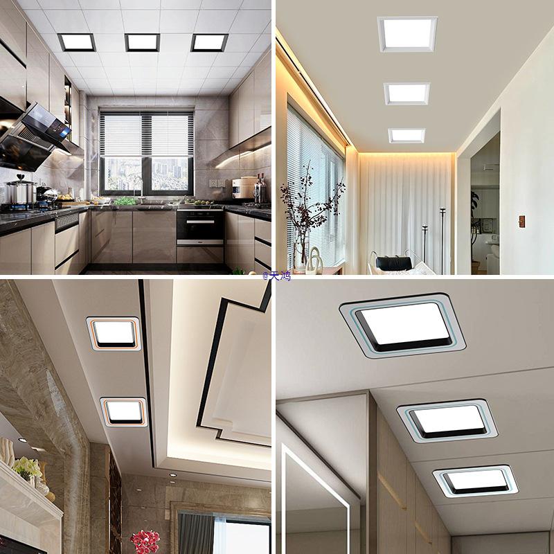 Large Recessed Square Downlight Panel with Honeycomb Design for Kitchen and Bathroom Ceilings (2020 Model)