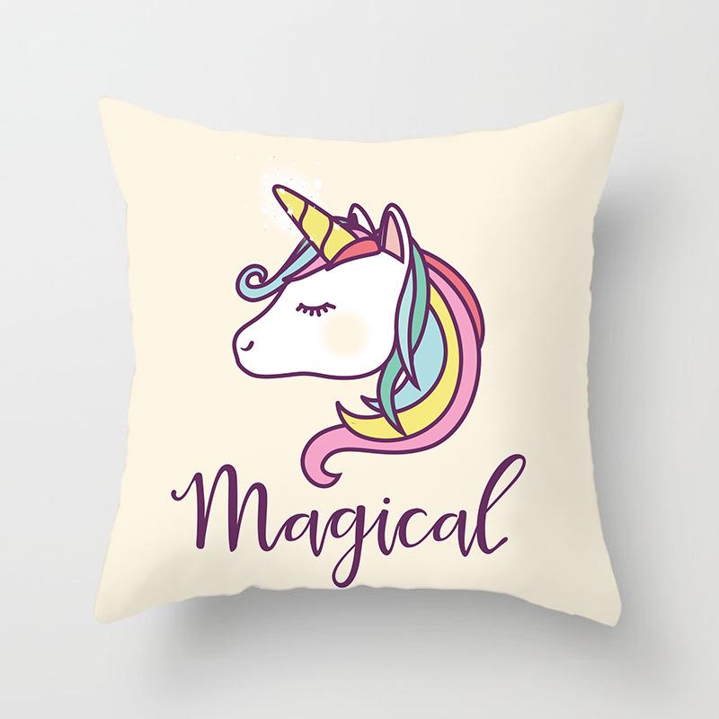 Ins Cute Unicorn Pillowcase Cartoon Home Sofa Cushion Pillowcase Pillowcase Pillowcase Pillowcase