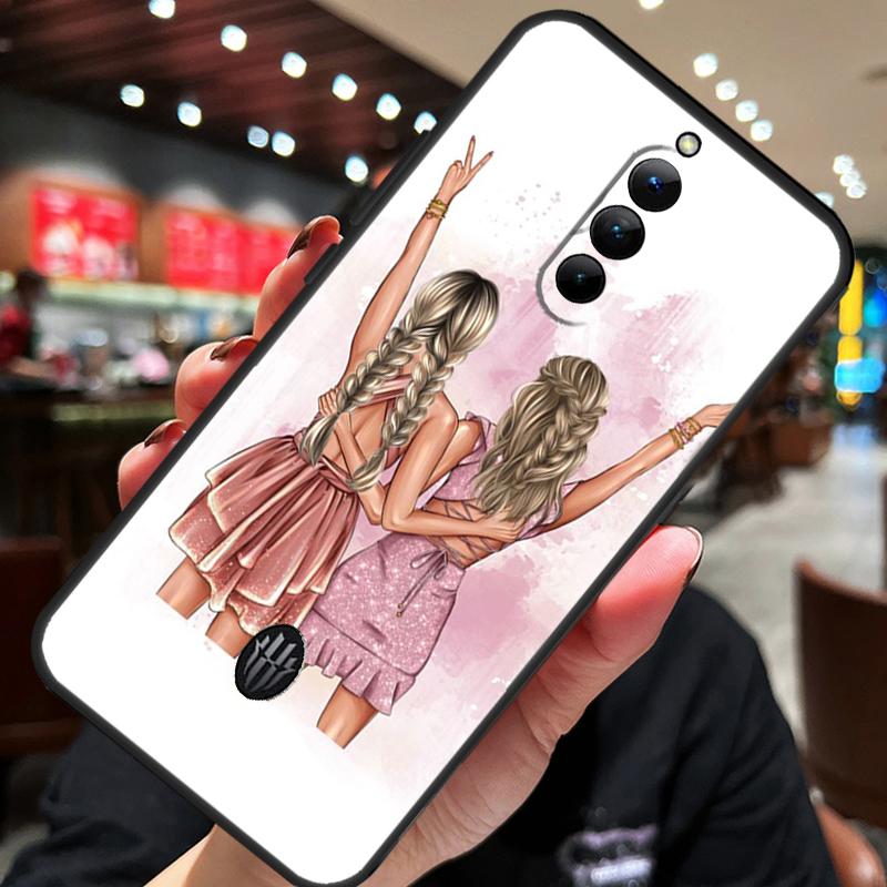 Best Friends BFF Matching Case For ZTE Nubia Red Magic 10 Air 7 6S 7S Pro Red Magic 11 10 9 8 8S 9S 10S Pro Plus Cover