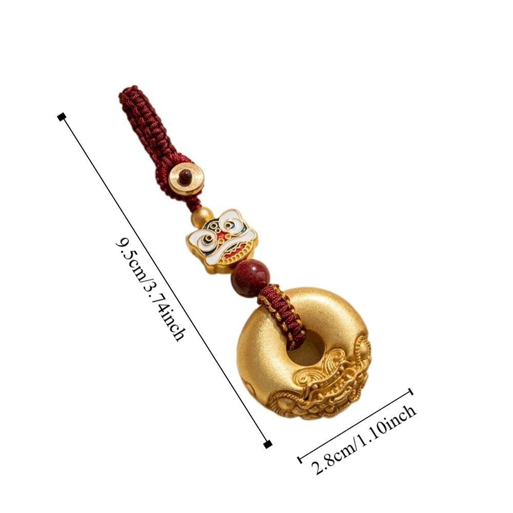 Brass Pixiu Car Key Chain Wealth Bag Ornaments Creative Peace Buckle  Gift