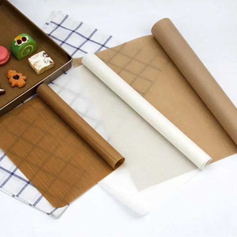 10Pcs 40*30cm Reusable Resistant Baking Sheets Non Stick Oilcloth Pad Cooking Heat Transfer Paper Multifunctional Baking Tool
