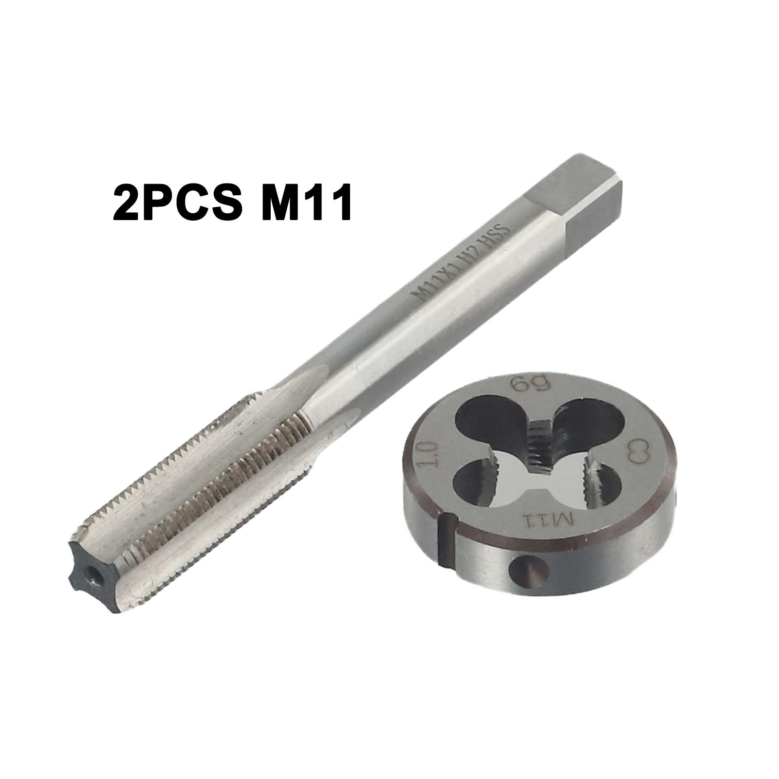 Kit Tap Die Tool Kits M11 x 1mm Tap M934 Metric Silver Thread High speed steel & M11 x 1.0mm Die New Practical