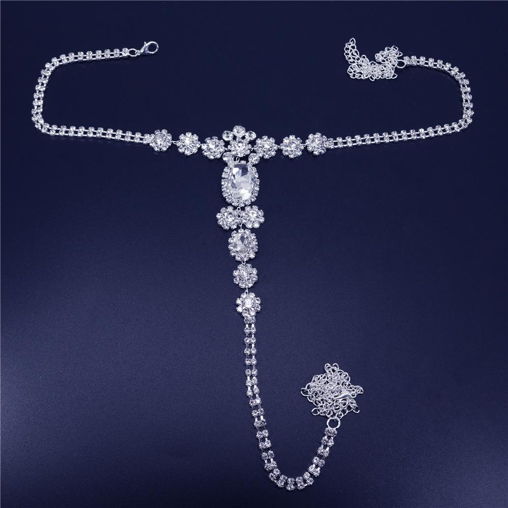 

New Round Rhinestone Body Chain, Fashionable And Sexy Thong In Nightclubs, European And American Waist Chain Body Chain