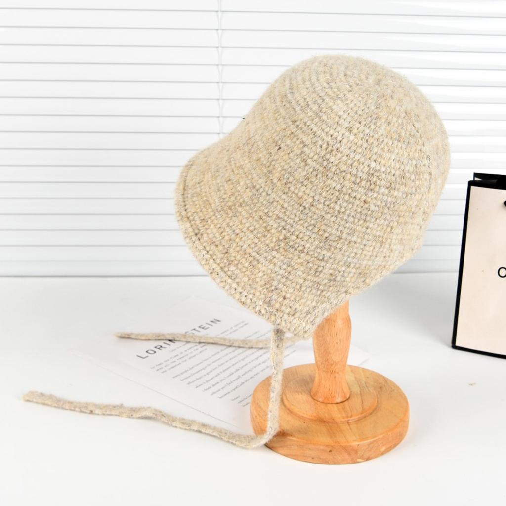 Strap Knitted Fisherman'S Hat Children Keep Warm After Opening Knitted Washbasin Hat