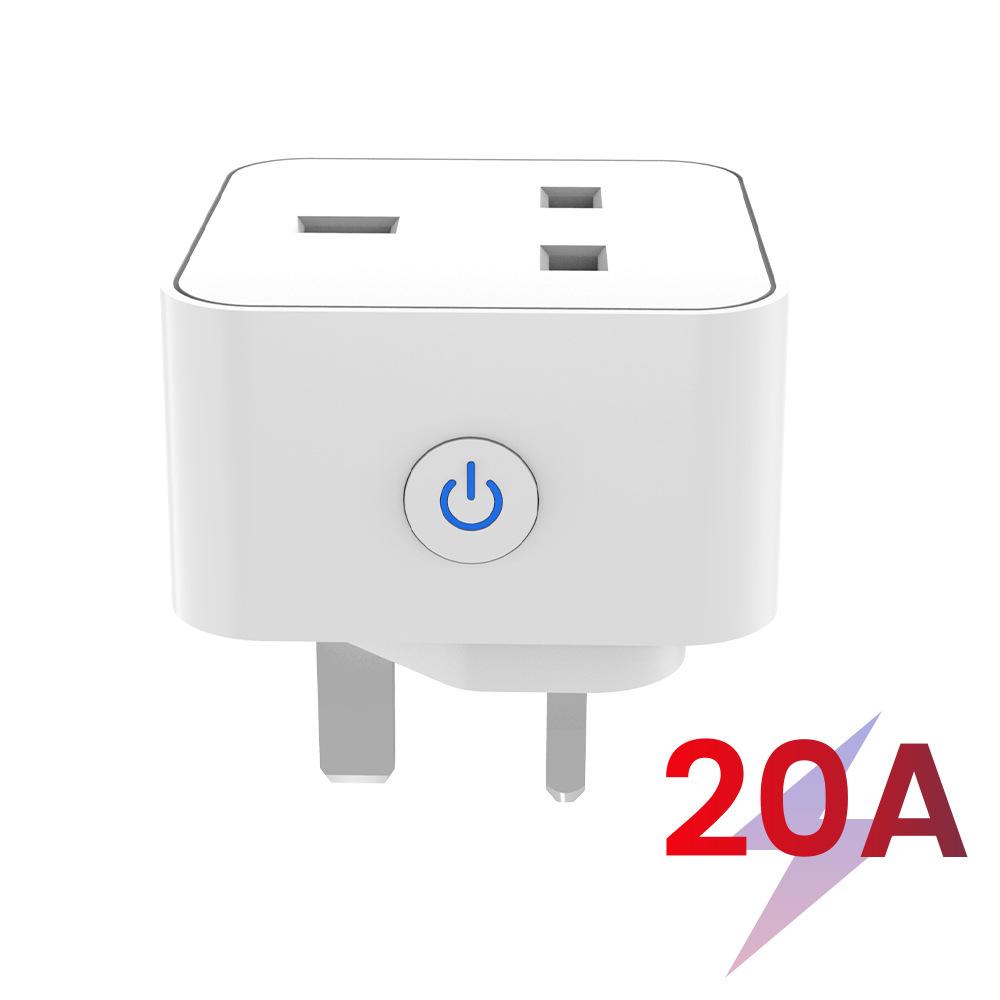 Tuya Smart Socket 16A/20A WiFi or Zigbee UK Plug 3pin Adapter Home Alexa Voice Control With Energy Monitering Function