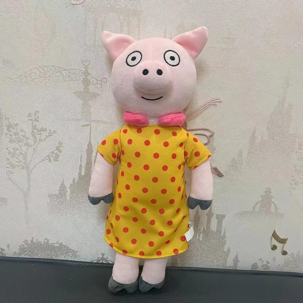Kids Cartoon Plush Toy Set Rabbit Mouse Pig Frog Stuffed Animals Educational Soft Dolls Christmas Birthday Gifts