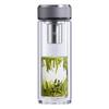 WANXIANG Double-Wall Insulated Portable Glass Travel Mug