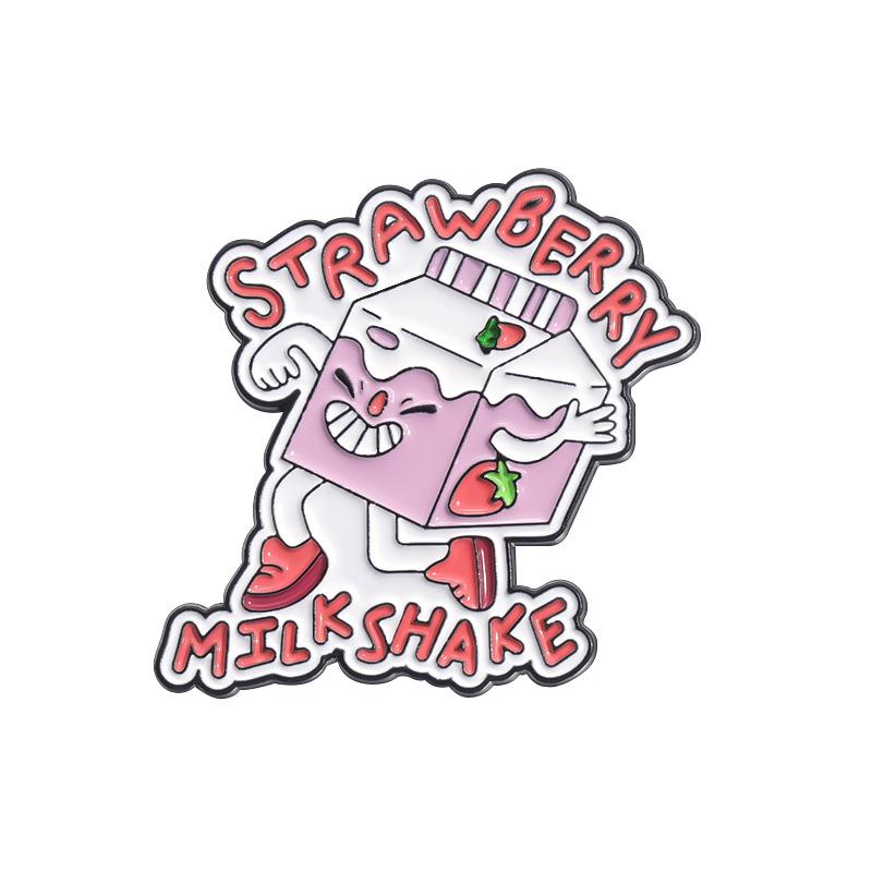 

Тематическая фруктовая очаровательная розовая металлическая брошь с креативным дизайном клубники QHXZ1738