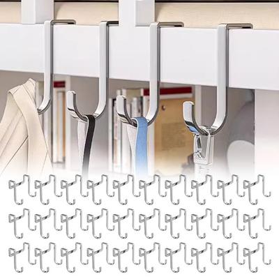 Over Cabinet Door Hook Stainless Steel Door Hanger for Closet Kitchen Cabinet Wardrobe Dorm Bathroom
