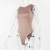GMXIA Summer Spring Women's Tight-fitting Sleeveless O-Neck Top Double Vest Bodysuit