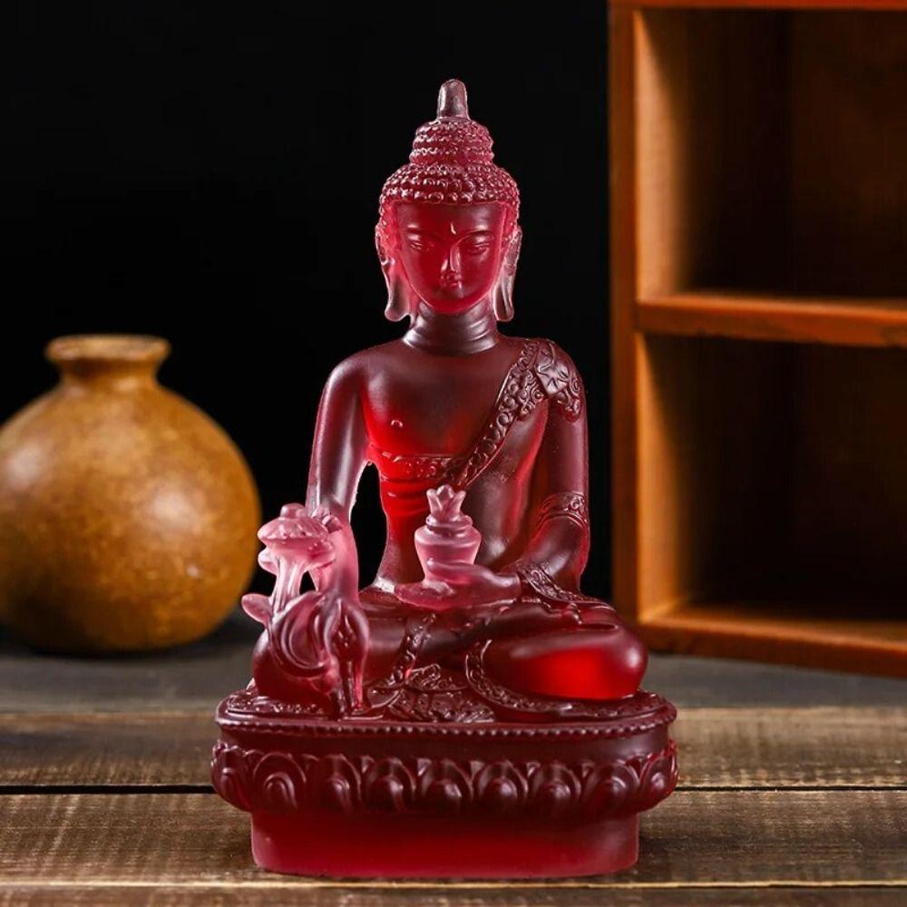 Resin Craft Medicine Buddha Statue Thai-style Pharmacist Buddhist Sculpture  Desktop