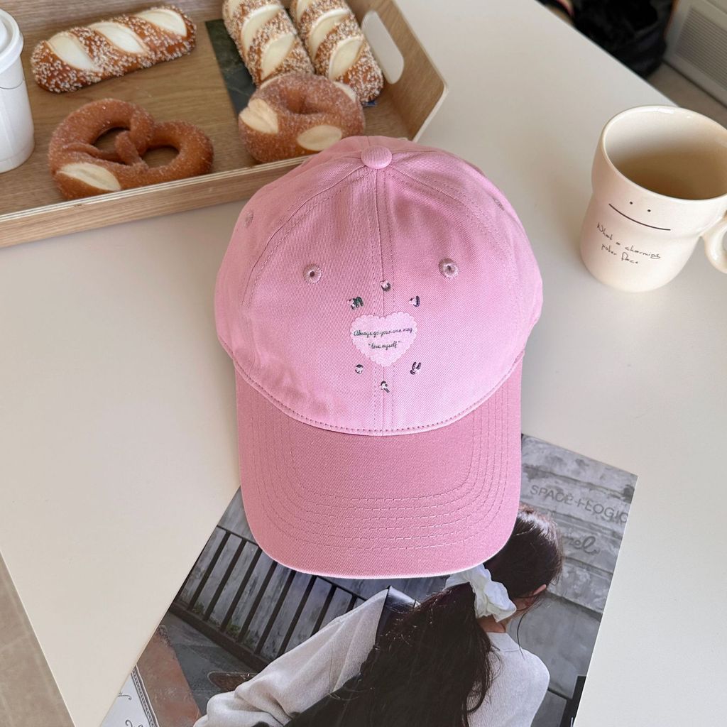 Mipha Mambo Heart Embroidered Baseball Cap For Women Spring Fashion
