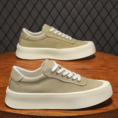Zomer herenschoenen 2025 nieuwe platform mode casual schoenen veelzijdige canvas schoenen antislip slijtvast ademend heren boardschoenen