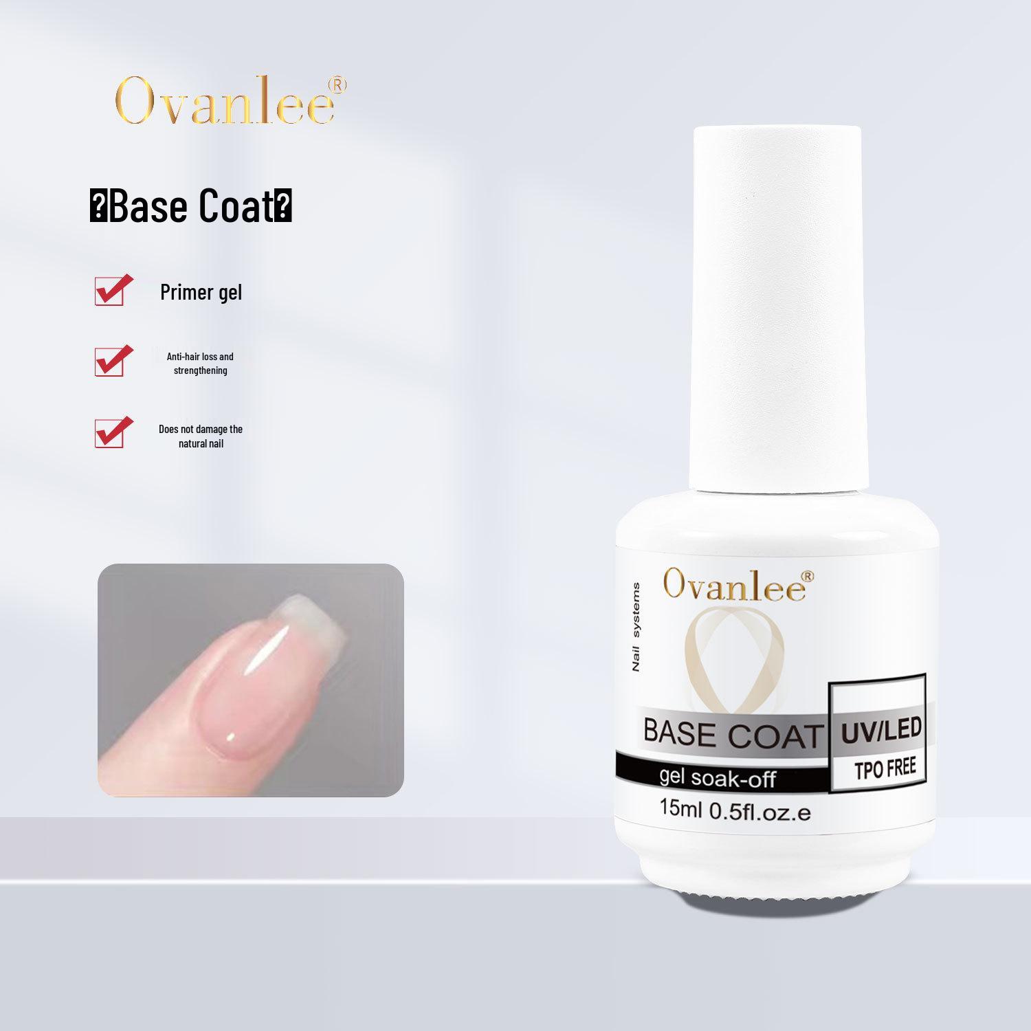 

Ovenlee New Wash-Free Gel Nail Polish Set: Super Strong Base & Top Coat for Salon-Quality Nails