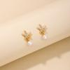 A Pair Summer Day Beach Vacation Style Starfish Pearl Tassel Earrings for Women Geometry Fashion Party Jewelry Gifts Daily Wear