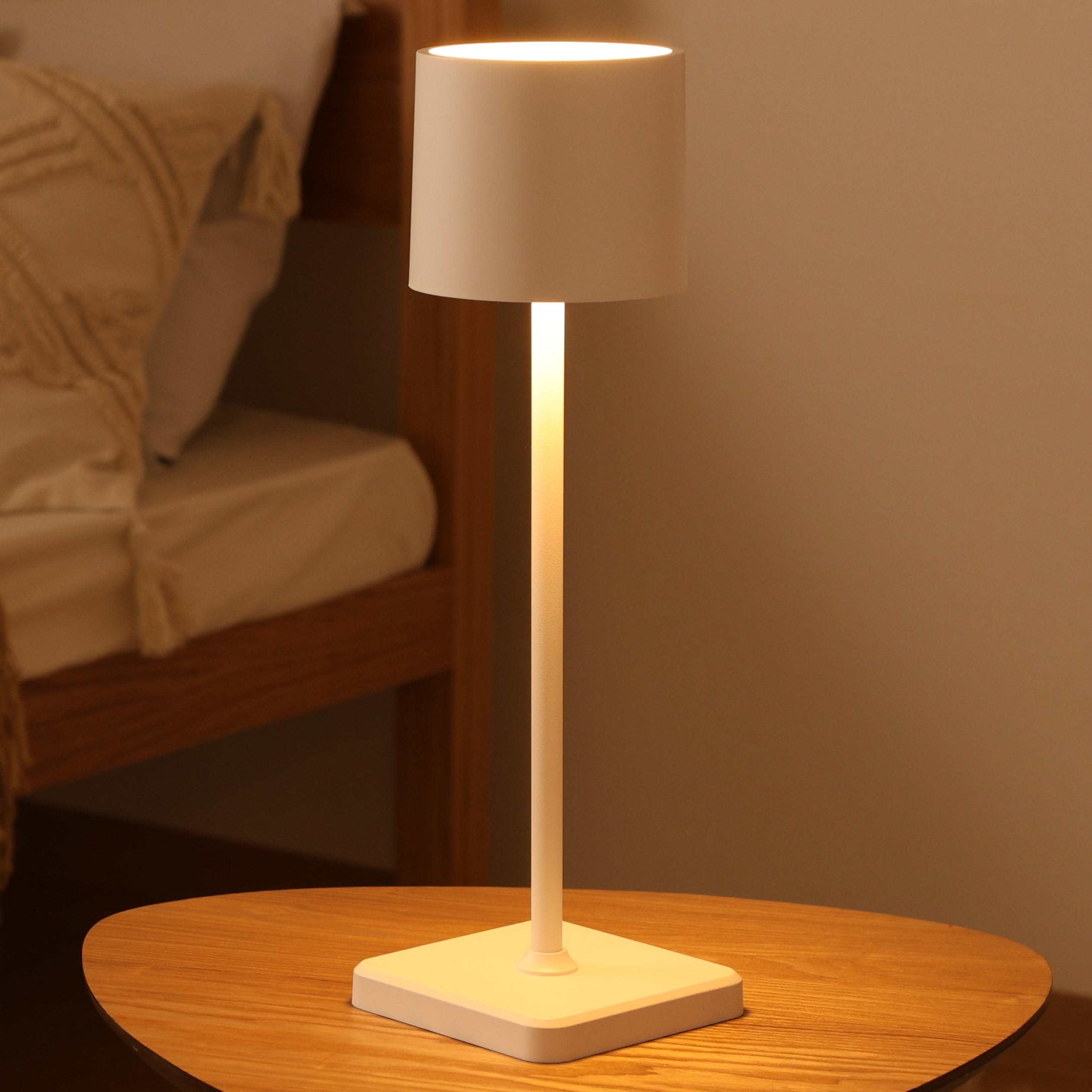 

Fuji Boeki LED Table Lamp, 12.5cm W x 12.5cm D x 39cm H, White, 41904
