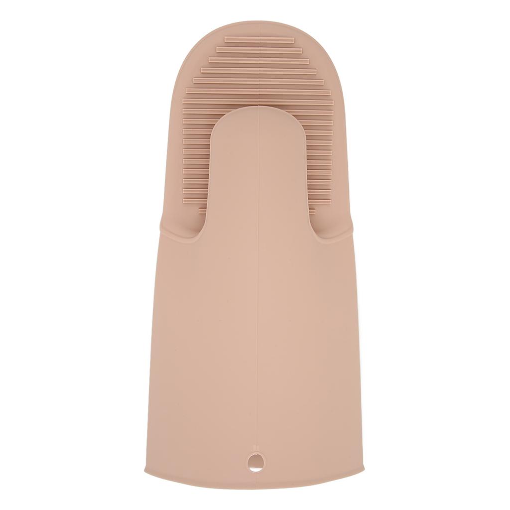 Cooking Pinch Mitts Silicone Finger Protector Heat Resistant Hair Removal Wax Pot Holder Gloves (Pink)