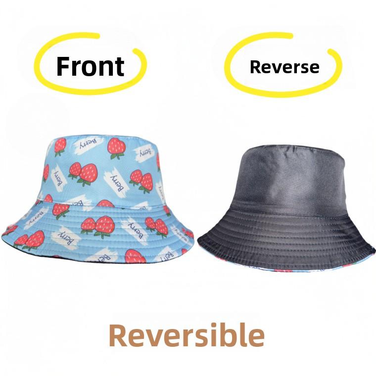 Spring and summer outdoor sun hats, versatile graffiti cartoon pattern fisherman hats, outdoor sun protection sun hats, 2-pack
