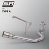 FOR Cyclone RT3 250 Cyclone 300 51mm Slip-On Exhaust Front Manifold Connection Pipe