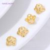 7mm Brass Hollow Bead Caps 18K Gold Plated Bead Caps For Bracelet Making Supplies,Caps For Beads,DIY Accessories Wholesale