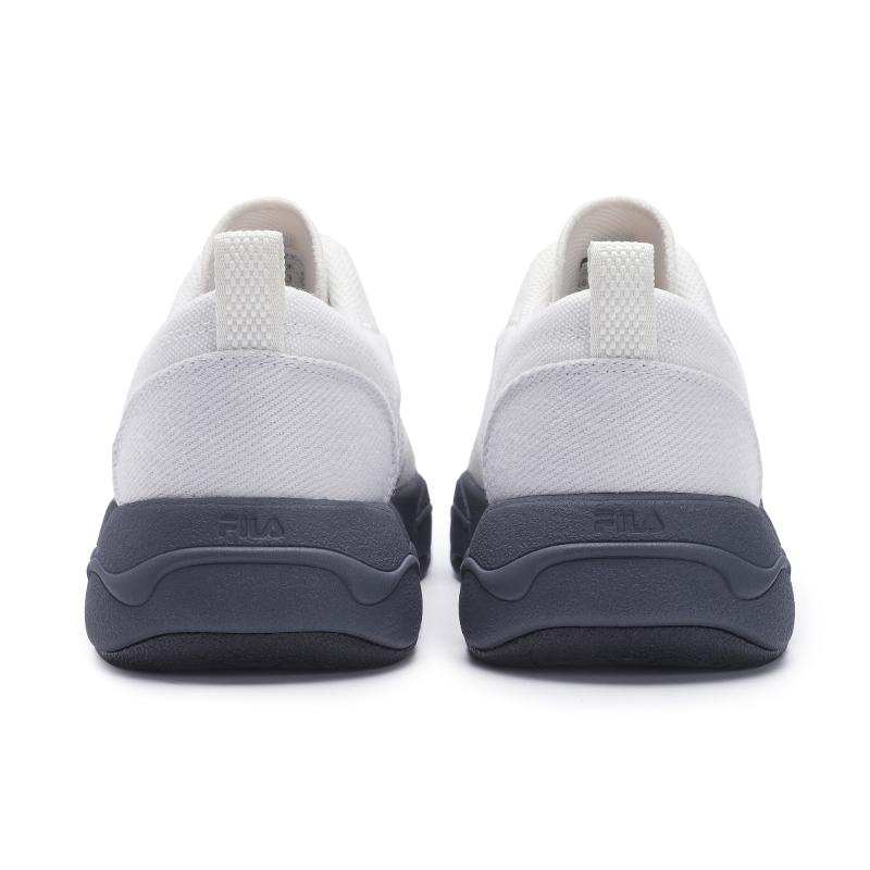 Fila Zapatillas de Lona de Caña Baja Versátiles, Modernas, Casuales y Cómodas para Mujer, Zapatillas Deportivas Blancas y Grises F12W532301FMV