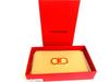 Authentic Salvatore Ferragamo Gancini Light Camel Leather Round Zip Wallet #b134    Open box