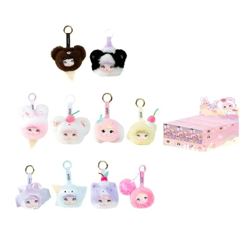 

Nommi Sweet 100% Series Plush Toy Blind Box [1 BOX = 9 pieces] | Cute Small Animal Design, Three Pupil Changes, Fluffy Long Fur, Sweets Theme | 9 Ty