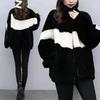 Thickened Lamb Wool Sweatshirt Women's Small Fragrance Autumn and Winter New Fashion Splicing Short Lamb Wool Jacket