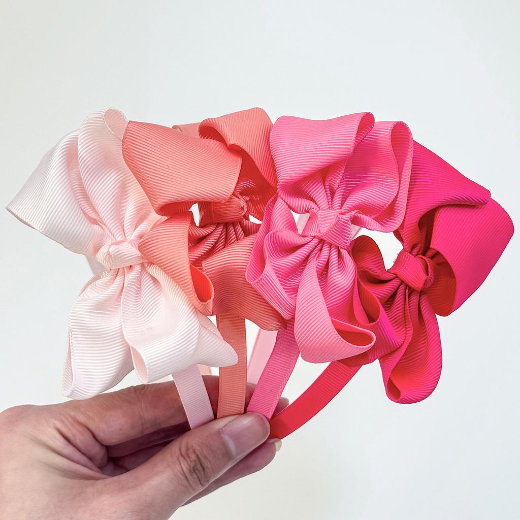 4 st Grosgrainband Hårrosetter Hårband för Flickor 3 tum Hårrosetter Hårband Plast Hårbyglar Barn Barn Håraccessoarer