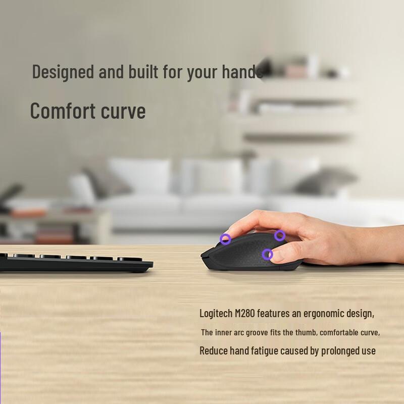 Logitech M280 Wireless Ergonomic Mouse