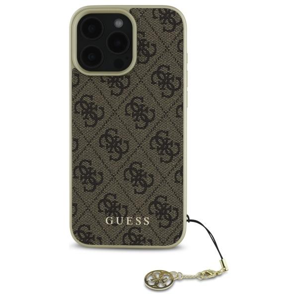 Guess Guhcp16Lgf4Gbr Iphone 16 Pro 6.3 Brązowy/Brown Hardcase 4G Kolekcja Zawieszek
