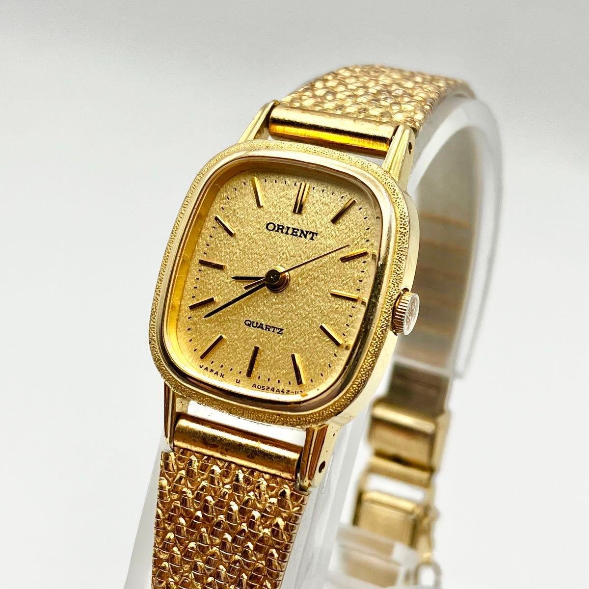 Used In good working condition Orient watch ladies square gold quartz new battery ORIENT