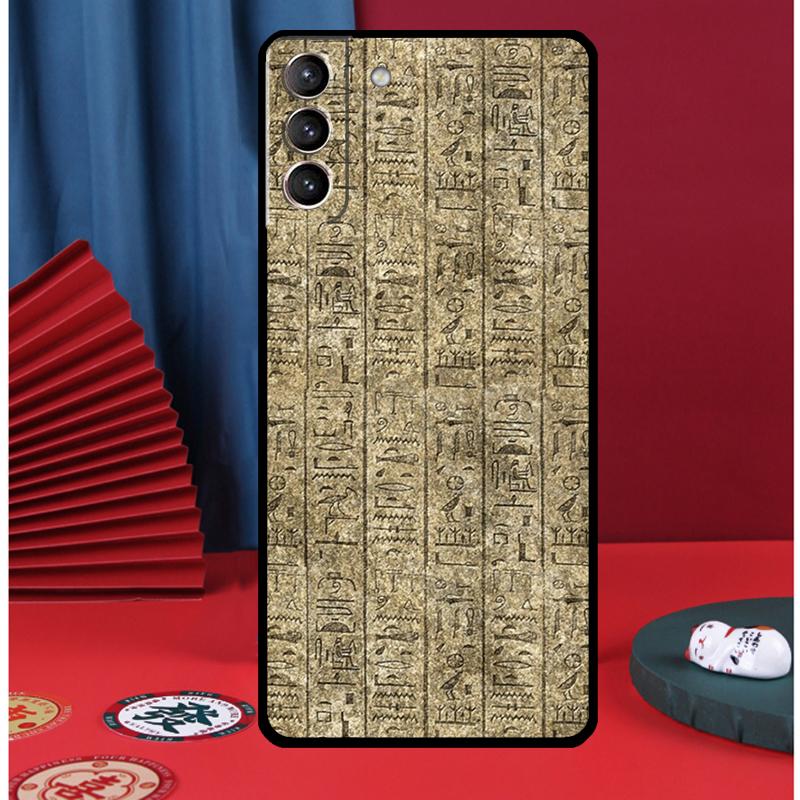 Ancient Egyptian Hieroglyphic Phone Case For Samsung Galaxy S24 Ultra S9 S10 S20 S21 S22 Plus S23 FE S25 Ultra Back Cover