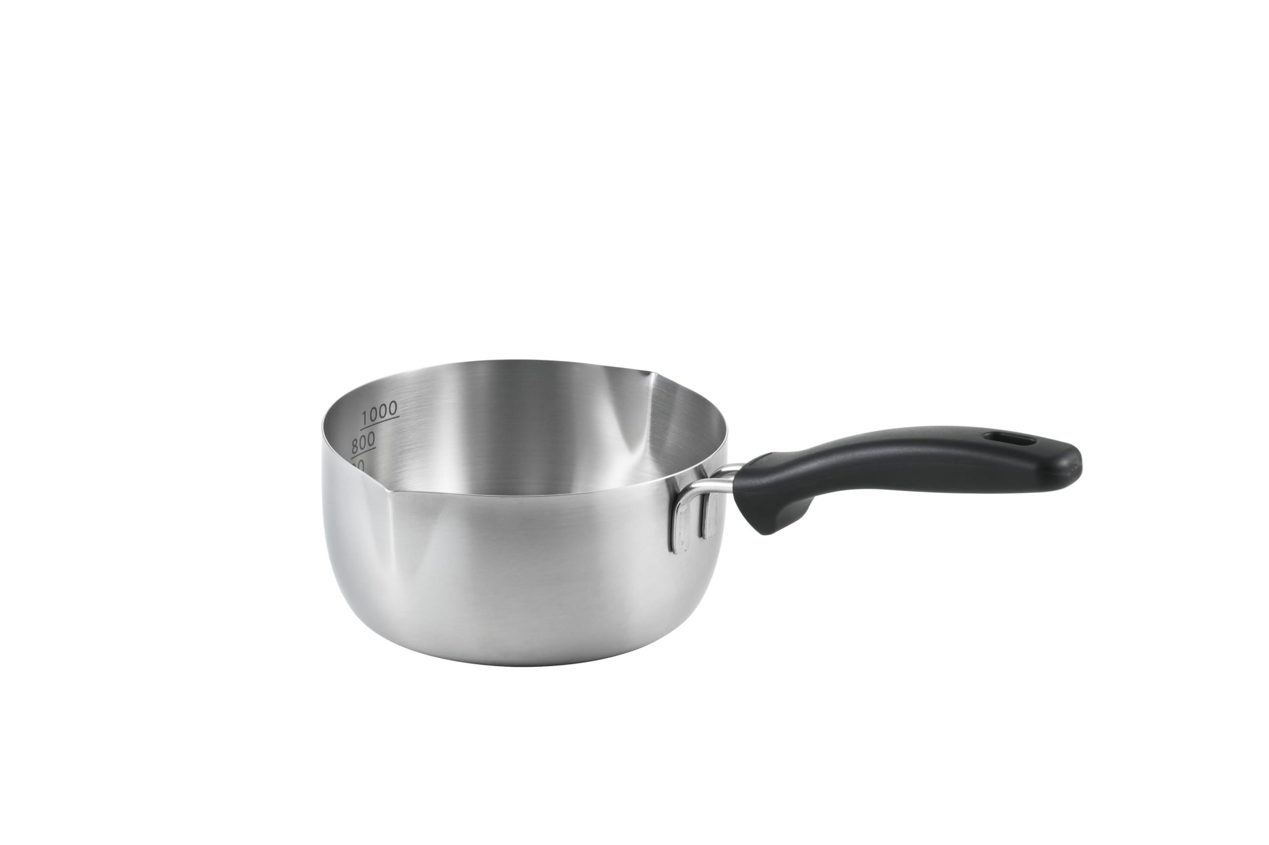 

Maruyama Content 16cm Yuhira Pot with Induction and Gas Stove Stainless Flat Made in Graduations, CO3-16Y, Compatible, Steel, Bottom, Japan,