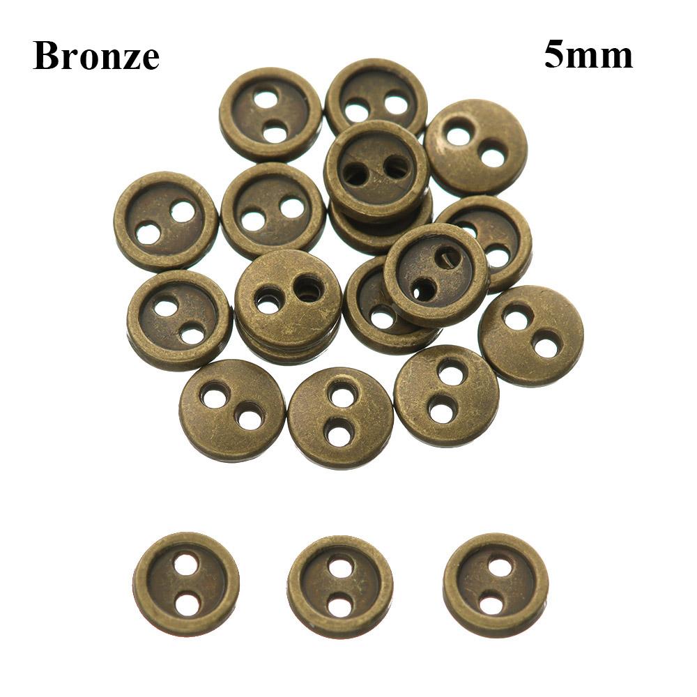 20Pz Bottoni Metallici per Bambole per Cucire Vestiti per Bambole Accessori Bottoni Rotondi Mini 3/4/5/6mm Per Fibbie Vestiti per Bambole Fai da Te 1/12 1/6