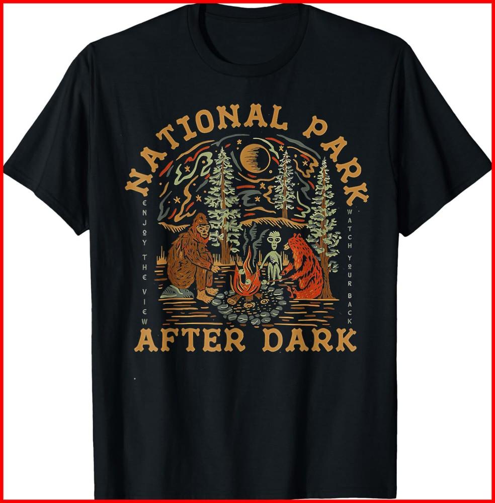 National Park After Dark black T-Shirt Unisex T-Shirt S