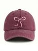 Women Butterfly Embroidered Baseball Cap Solid Color Snapback Hat Spring Summer Outdoor Sun Protection