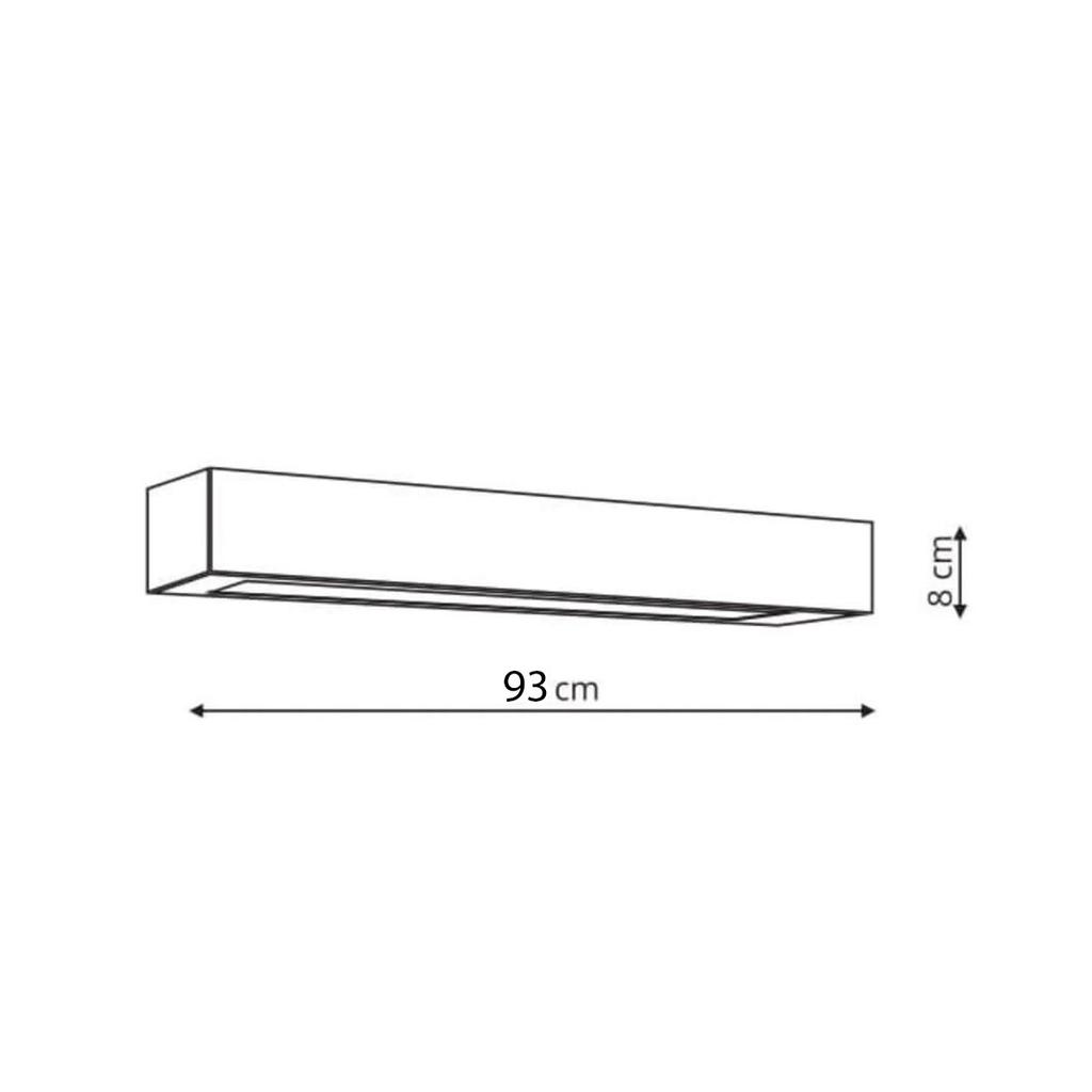 Kinkiet Łazienkowy Nad Lustro Czarny Liniowy 93 Cm Zmienna Barwa Led 24W Ibros Light Prestige